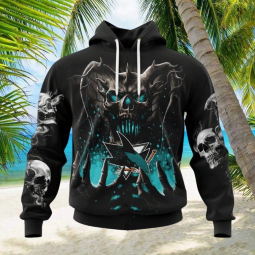 NHL San Jose Sharks Special Skull Art Design Hoodie