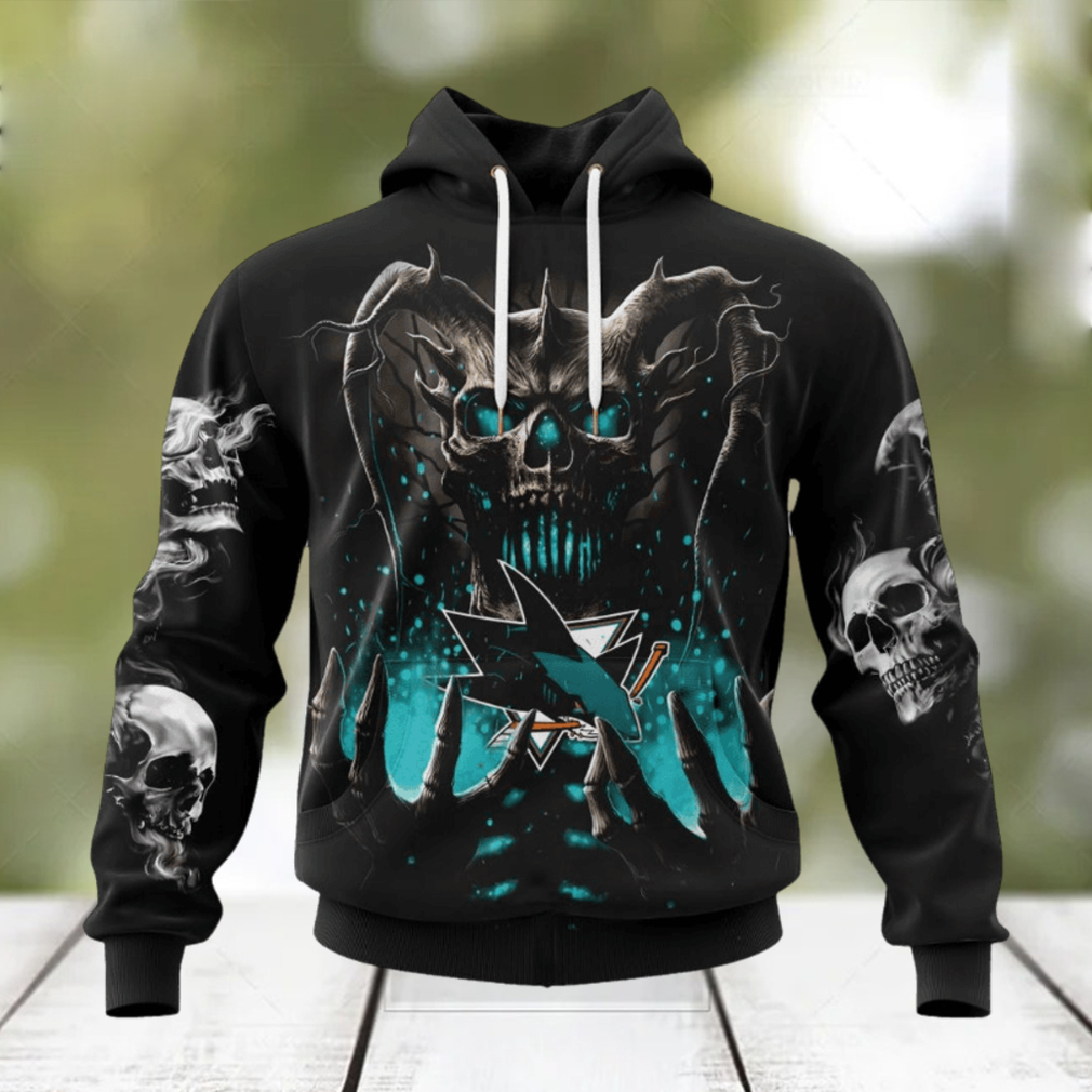 NHL San Jose Sharks Special Skull Art Design Hoodie NHL San Jose Sharks Special Skull Art Design Hoodie