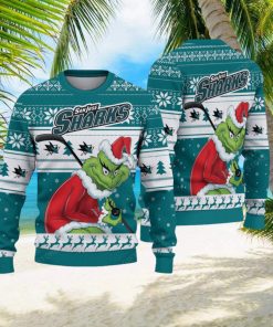 NHL San Jose Sharks Ugly Sweater Grinch Christmas Sweater