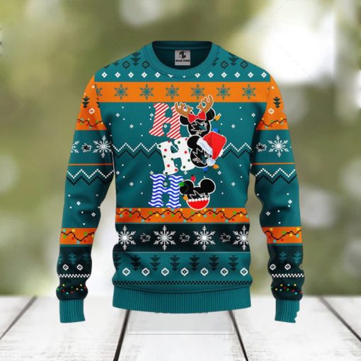 NHL San Jose Sharks Ugly Sweater Hohoho Mickey Ugly Christmas Sweater