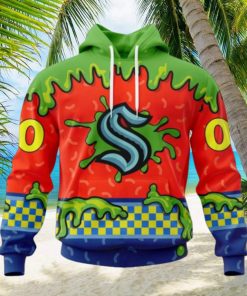 NHL Seattle Kraken Special Nickelodeon Design Hoodie