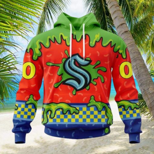 NHL Seattle Kraken Special Nickelodeon Design Hoodie