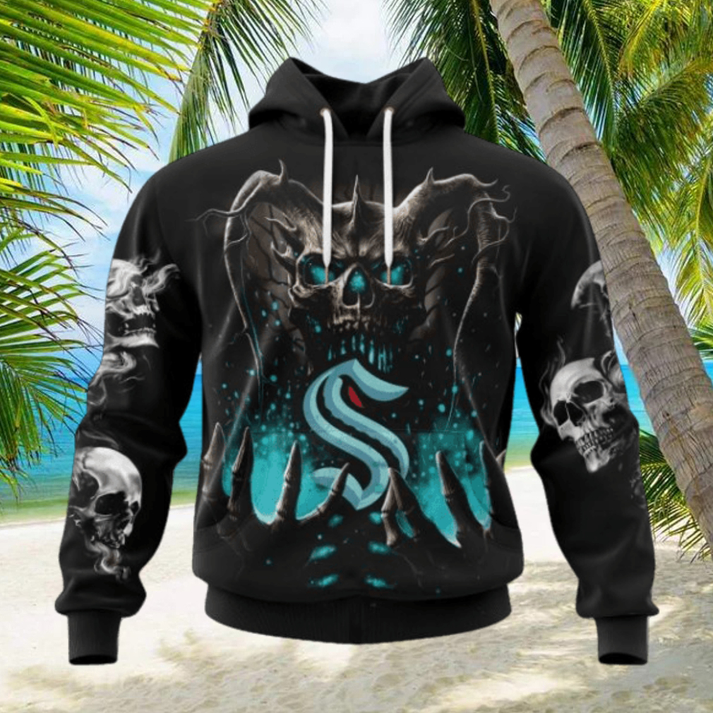 NHL Seattle Kraken Special Skull Art Design Hoodie NHL Seattle Kraken Special Skull Art Design Hoodie