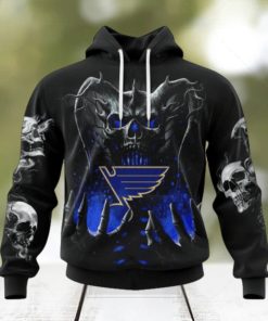 NHL St. Louis Blues Special Skull Art Design Hoodie