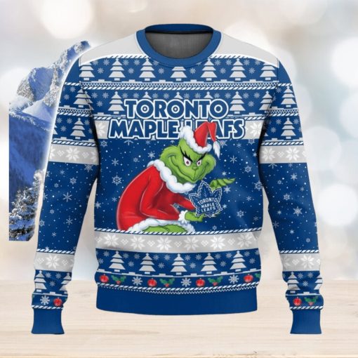 NHL Toronto Maple Leafs Grinch 3D Christmas Sweater Ugly Christmas Sweater Christmas Gift Ideas