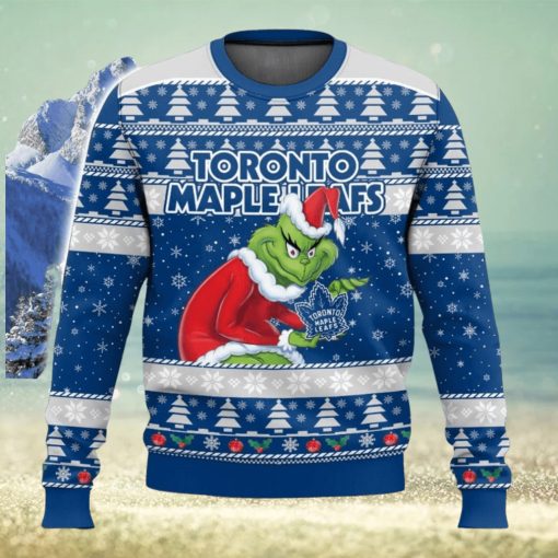 NHL Toronto Maple Leafs Grinch 3D Christmas Sweater Ugly Christmas Sweater Christmas Gift Ideas