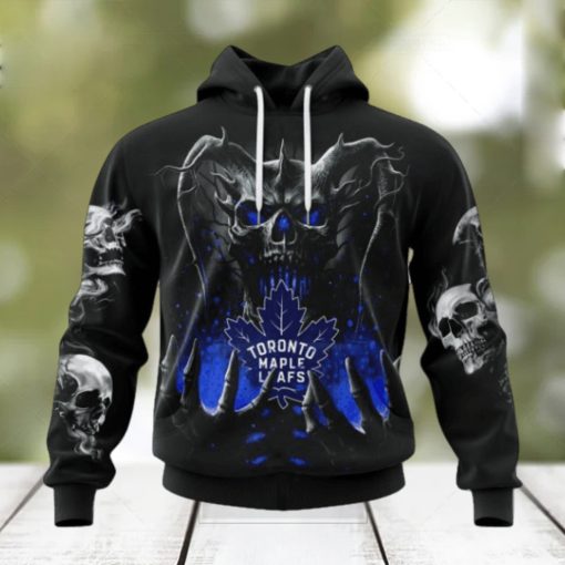 NHL Toronto Maple Leafs Special Skull Art Design Hoodie