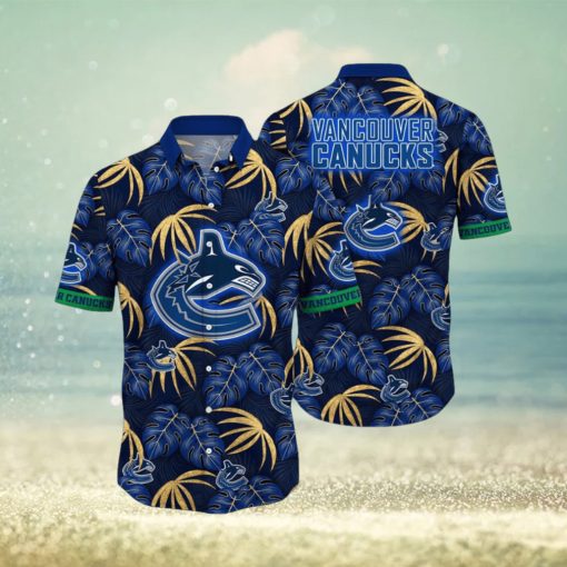 NHL Vancouver Canucks Hawaiian Shirt Tropical Motifs Summer Hawaiian Shirt