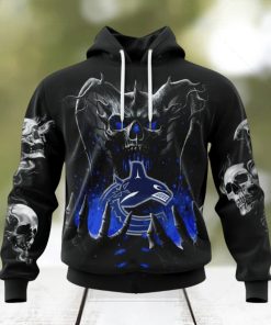 NHL Vancouver Canucks Special Skull Art Design Hoodie