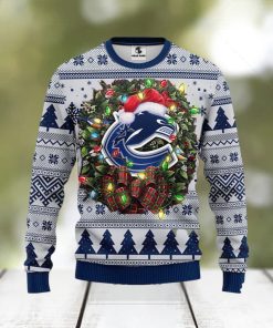 NHL Vancouver Canucks Ugly Sweater Christmas Wreath Ugly Sweater