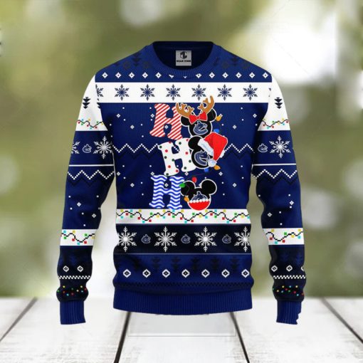 NHL Vancouver Canucks Ugly Sweater Hohoho Mickey Ugly Christmas Sweater