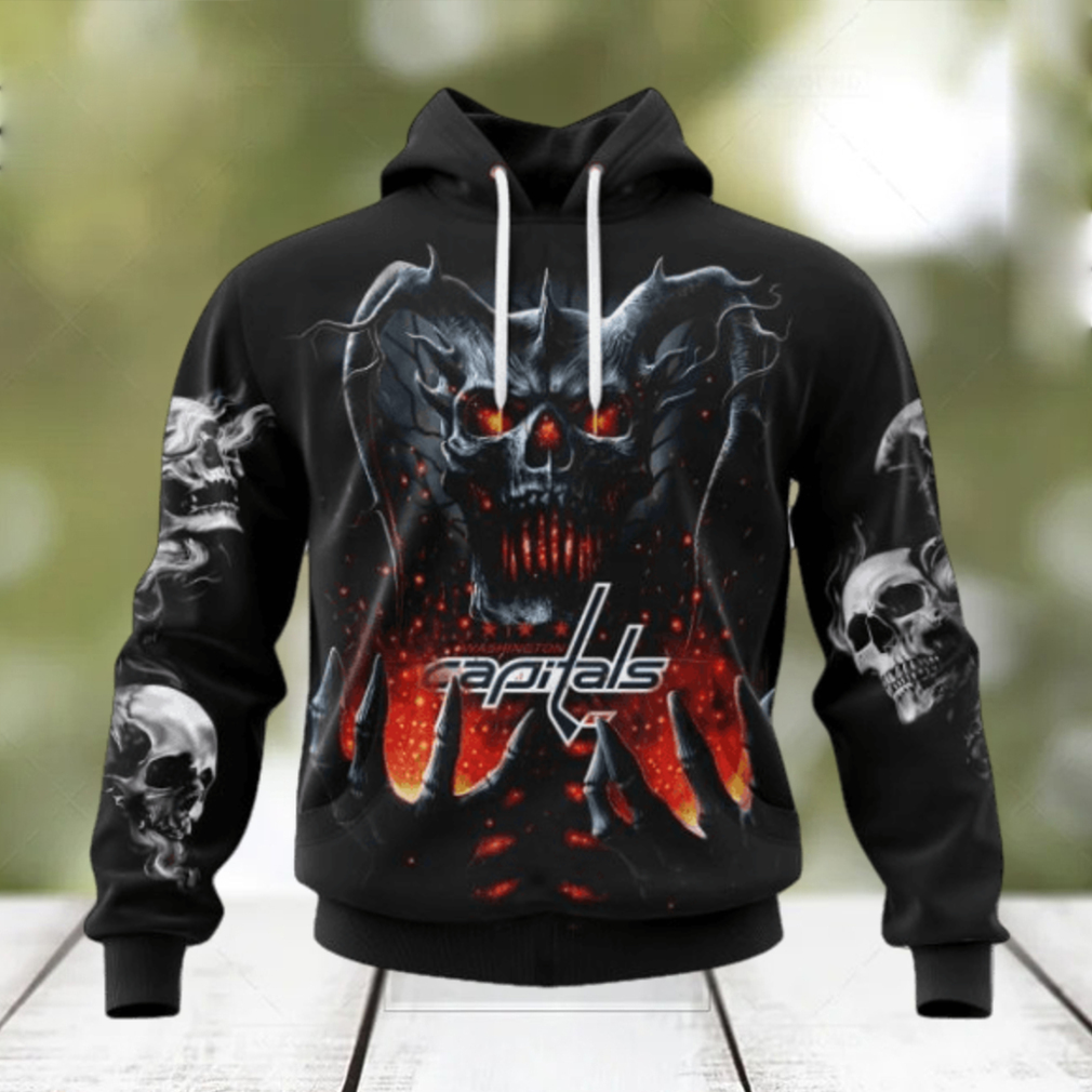 NHL Washington Capitals Special Skull Art Design Hoodie NHL Washington Capitals Special Skull Art Design Hoodie