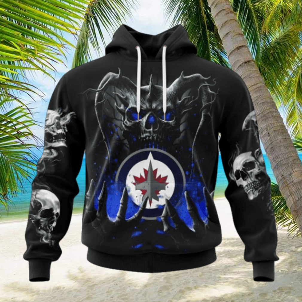 NHL Winnipeg Jets Special Skull Art Design Hoodie NHL Winnipeg Jets Special Skull Art Design Hoodie
