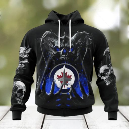 NHL Winnipeg Jets Special Skull Art Design Hoodie