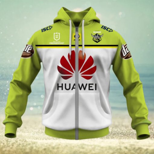 NRL Canberra Raiders Custom Name Number 2020 Away Jersey Zip Up Hoodie