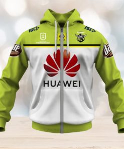 NRL Canberra Raiders Custom Name Number 2020 Away Jersey Zip Up Hoodie