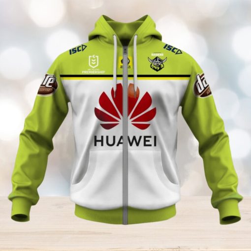 NRL Canberra Raiders Custom Name Number 2020 Away Jersey Zip Up Hoodie