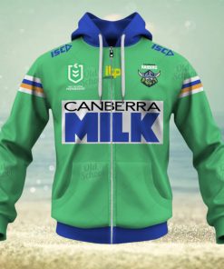 NRL Canberra Raiders Custom Name Number 2021 Heritage Zip Up Hoodie