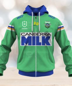 NRL Canberra Raiders Custom Name Number 2021 Heritage Zip Up Hoodie