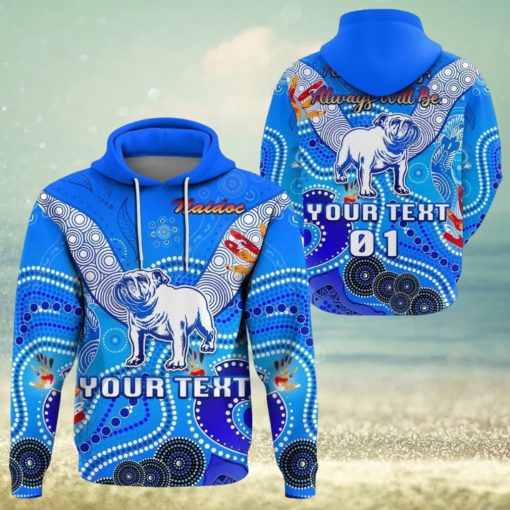 NRL Canterbury Bankstown Bulldogs Custom Name Number NAIDOC Pullover Hoodie