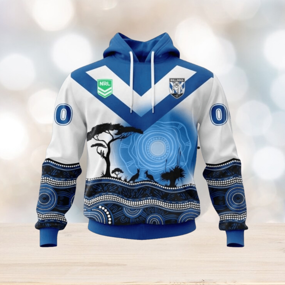 NRL Canterbury Bankstown Bulldogs Custom Name Number Nature Jersey Pullover Hoodie NRL Canterbury Bankstown Bulldogs Custom Name Number Nature Jersey Pullover Hoodie