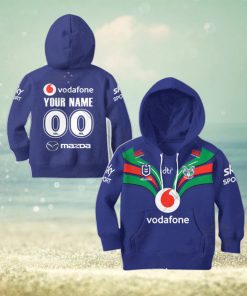 NRL New Zealand Warriors Custom Name Number 2021 Home Jersey Kids Pullover Hoodie