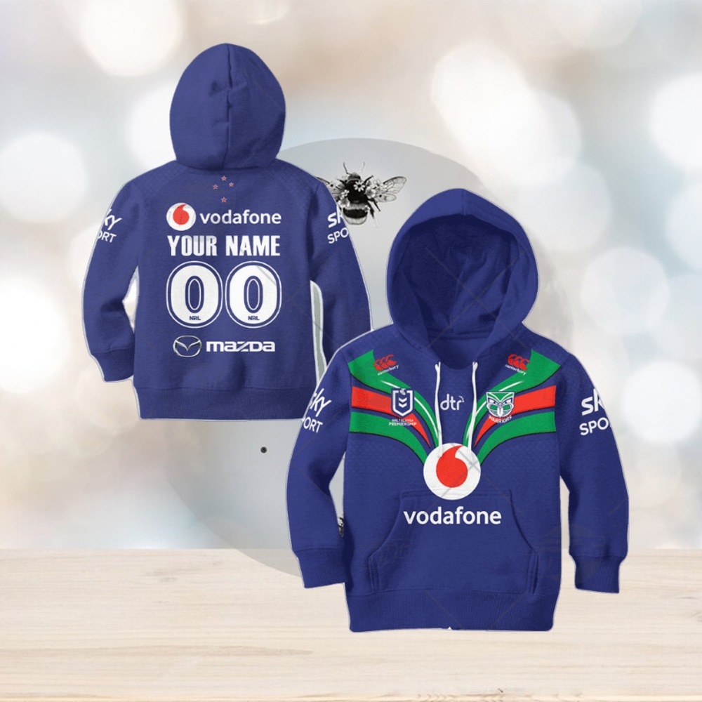NRL New Zealand Warriors Custom Name Number 2021 Home Jersey Kids Pullover Hoodie NRL New Zealand Warriors Custom Name Number 2021 Home Jersey Kids Pullover Hoodie