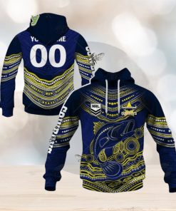 NRL North Queensland Cowboys Custom Name Number 2022 Indigenous Fishing Jersey Pullover Hoodie