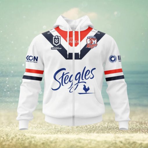 NRL Sydney Roosters Custom Name Number 2022 Heritage 20 Years Anniversary Jersey Zip Up Hoodie