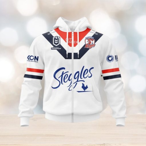NRL Sydney Roosters Custom Name Number 2022 Heritage 20 Years Anniversary Jersey Zip Up Hoodie