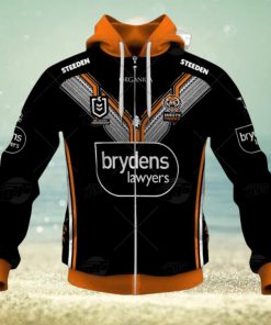 NRL Wests Tigers Custom Name Number 2022 Multicultural Jersey Zip Up Hoodie