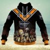 AFL Brisbane Lions Custom Name Number Rose Dragon Pullover Hoodie