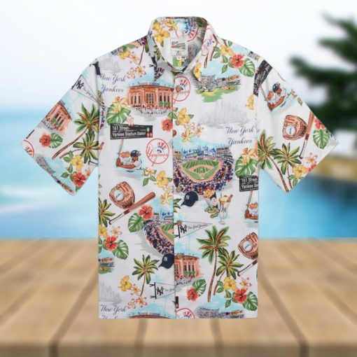 NY Y Retro 80s Hawaiian Shirt,