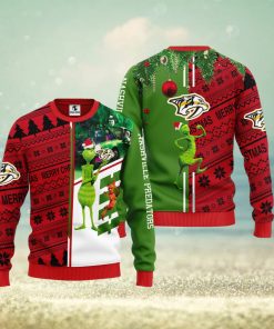 Nashville Predators Grinch & Scooby doo Christmas Ugly Sweater