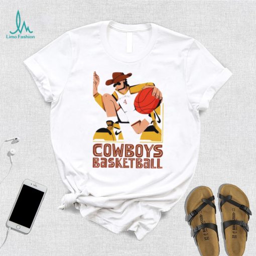Nathan Walker Cowboys basketball player cartoon shirt