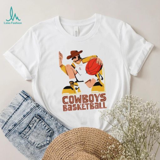 Nathan Walker Cowboys basketball player cartoon shirt