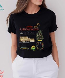 National Lampoon's Christmas Vacation Movie Icons Collage Women's Black Crew Neck Long Sleeve Tee Medium shirt