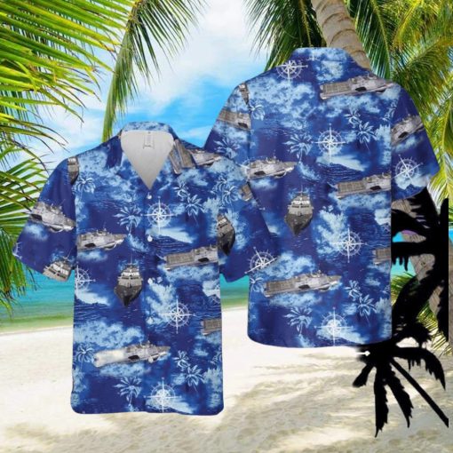 Navy USS Freedom (LCS 1) Summer Beach Gift 3D Hawaiian Shirt