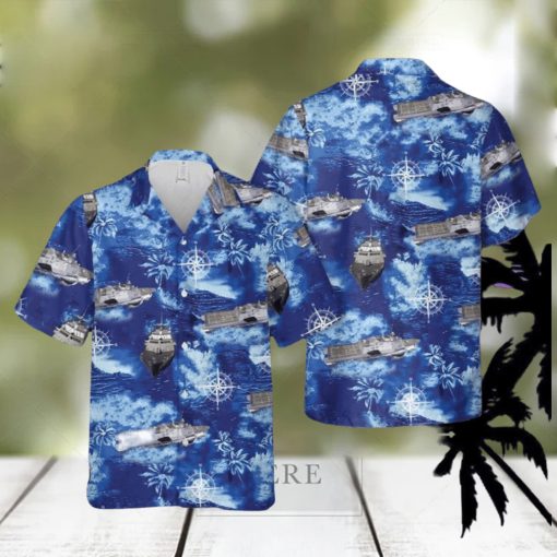 Navy USS Freedom (LCS 1) Summer Beach Gift 3D Hawaiian Shirt