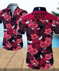 Nba Chicago Bulls Tropical Summer Hibiscus Flowers Trendy Hawaiian Shirt V3 Aloha Shirt