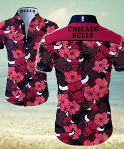 Nba Chicago Bulls Tropical Summer Hibiscus Flowers Trendy Hawaiian Shirt V3 Aloha Shirt