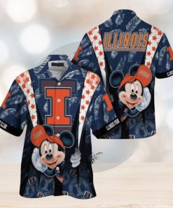 Ncaa Illinois Fighting Illini Mickey Mouse Trendy Hawaiian Shirt Aloha Shirt