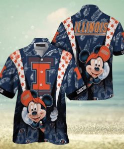 Ncaa Illinois Fighting Illini Mickey Mouse Trendy Hawaiian Shirt Aloha Shirt