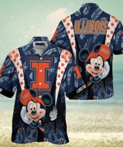 Ncaa Illinois Fighting Illini Mickey Mouse Trendy Hawaiian Shirt