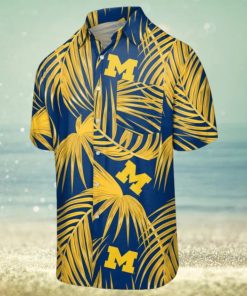 Ncaa Michigan Wolverines Maize Blue Leaves Trendy Hawaiian Shirt Aloha Shirt