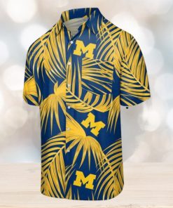 Ncaa Michigan Wolverines Maize Blue Leaves Trendy Hawaiian Shirt Aloha Shirt