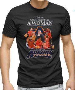 Never Underestimate A Woman Who Understands Basketball And Loves Auburn T Shirt