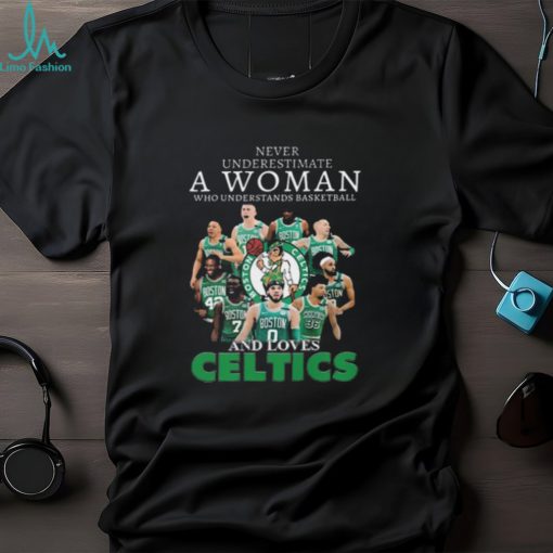 Never Underestimate A Woman Who Understands Basketball And Loves Boston Celtics Shirt