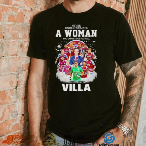 Never underestimate a woman who understands football and loves Villa signatures shirt