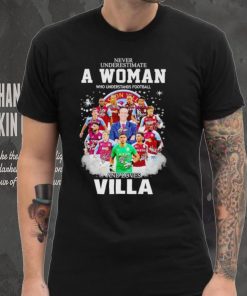 Never underestimate a woman who understands football and loves Villa signatures shirt